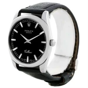 Replica Rolex Cellini Danaos XL 18k White Gold Black Dial 4243/9