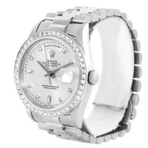 Replica Rolex 18k White Gold Diamond Day-Date President 18239
