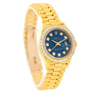 Rolex Datejust President 18k Yellow Gold Diamond Ladies Replica 69178