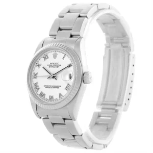 Rolex Datejust Midsize Steel 18k White Gold Replica 78274