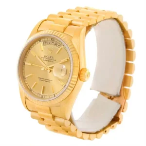 Replica Rolex President Day Date 18238 18k Yellow Gold /Booklet