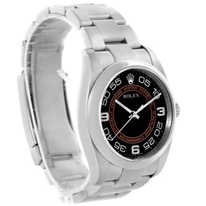 Replica Rolex No Date Black Brown Concentric Dial Steel 116000