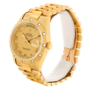 Replica Rolex President Crown Collection 18K Yellow Gold Diamond 18308