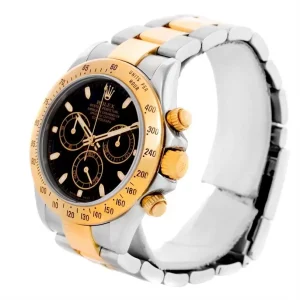 Rolex Cosmograph Daytona Black Dial Steel 18K Yellow Gold Replica 16523