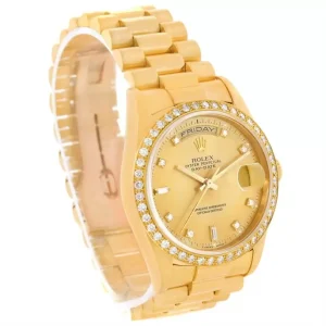 Replica Rolex President Day Date 18k Yellow Gold Diamond 18348