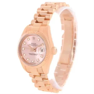 Replica Rolex President Ladies 18k Rose Gold Diamond 179175