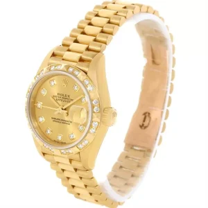 Replica Rolex President Datejust Ladies 18k Yellow Gold Diamond 79258
