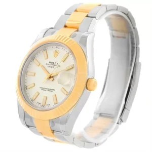 Rolex Datejust II Steel Yellow Gold Ivory Dial Replica 116333ISO