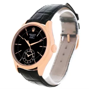Replica Rolex Cellini Dual Time Everose 18K Rose Gold Automatic 50525