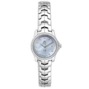 TAG Heuer Link Blue Mother of Pearl Diamond Ladies Replica Watches WJF131F Card