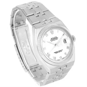 Replica Rolex Oysterquartz Datejust Stainless Steel 18K White Gold 17014