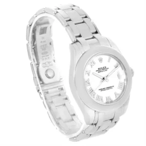 Replica Rolex Masterpiece Pearlmaster Midsize White Gold 81209