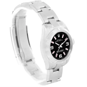 Replica Rolex Nondate Ladies Black Dial Oyster Bracelet 176210