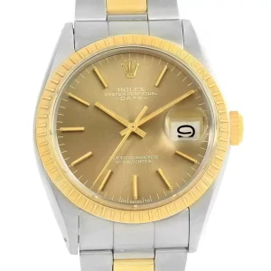 Rolex Date Stainless Steel 14k Yellow Gold Vintage Replica 1505