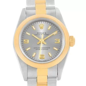 Replica Rolex NonDate Stainless Steel 18k Yellow Gold Ladies 76183