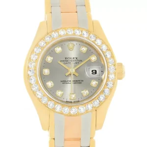 Replica Rolex Pearlmaster 18K Gold Tridor Diamond 80298