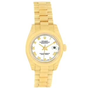 Replica Rolex President Datejust Ladies 18k Yellow Gold 179168