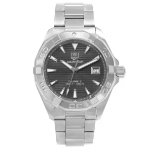 Tag Heuer Aquaracer Grey Dial Stainless Steel Mens Replica Watches WAY2113