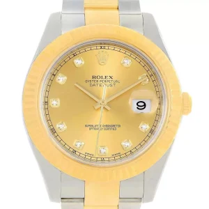Rolex Datejust II Steel 18K Yellow Gold Diamond Replica 116333