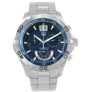 Tag Heuer Aquaracer Blue Dial Chronograph Steel Mens Replica Watches CAF101D