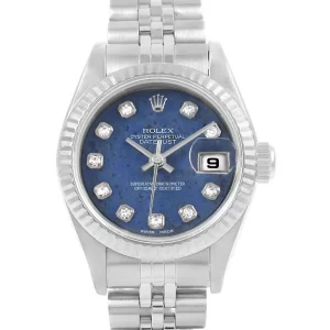 Rolex Datejust 26 Blue Sodalite Diamond Steel Ladies Replica 79174