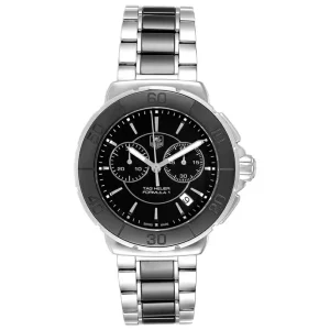 Tag Heuer Formula 1 Chronograph Steel Ceramic Mens Replica Watches CAH1210 Card