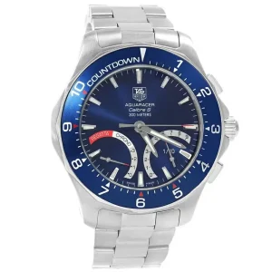 Tag Heuer Aquaracer Calibre S Regatta Blue Dial Mens Replica Watches CAF7110
