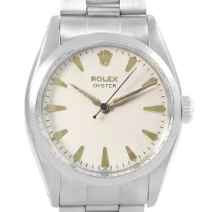 Replica Rolex Oyster Silver Dial Smooth Bezel Steel Vintage 6422