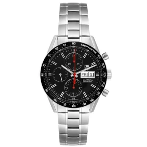 Tag Heuer Carrera Black Dial Chronograph Mens Replica Watches CV201AH