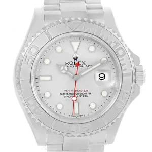 Replica Rolex Yachtmaster 40 Steel Platinum Dial Bezel 116622