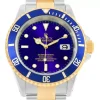 Replica Rolex Submariner 40 Blue Dial Bezel Steel Gold 16613