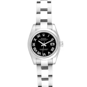 Rolex Datejust 26 Black Roman Dial Ladies Replica 179160