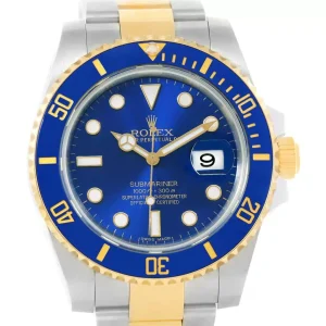 Replica Rolex Submariner 40 Blue Dial Steel Yellow Gold Automatic 116613