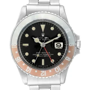 Fake Rolex GMT Master Gilt Dial Pepsi Bezel Vintage Watch 1675