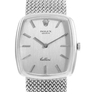 Replica Rolex Cellini Vintage 18k White Gold Silver Dial 4086