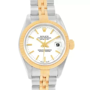 Rolex Datejust 26 Steel 18K Yellow Gold White Dial Ladies Replica 79173