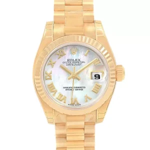 Replica Rolex President Datejust 26 Yellow Gold MOP Dial Ladies 179178