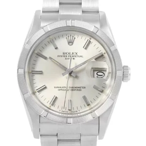 Rolex Date Silver Dial Oyster Bracelet Steel Vintage Replica 15010