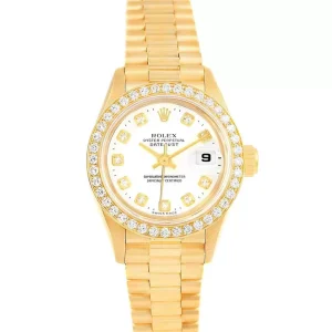 Replica Rolex President 26 Yellow Gold Diamond Ladies 79178