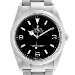Fake Rolex Explorer I 36 Arabic Numbers Steel Watch 114270