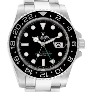 Replica Rolex GMT Master II 40 Black Dial Green Hand 116710