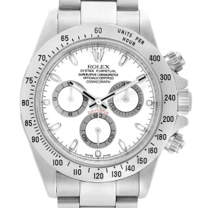 Rolex Cosmograph Daytona 40 White Dial Chrono Steel Replica 116520