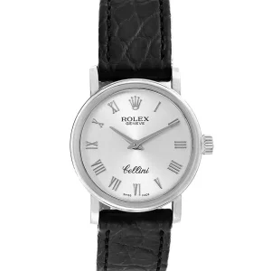 Replica Rolex Cellini Classic 18k White Gold Ladies 6110