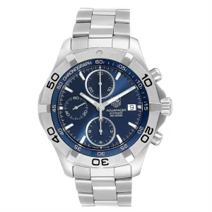 Tag Heuer Aquaracer Blue Dial Chronograph Steel Mens Replica Watches CAF2112
