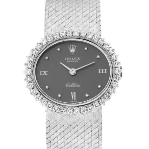 Replica Rolex Cellini White Gold Diamond Vintage Cocktail Ladies 3916