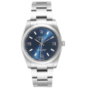 Replica Rolex Air King 34 Blue Dial Domed Bezel Unisex 114200