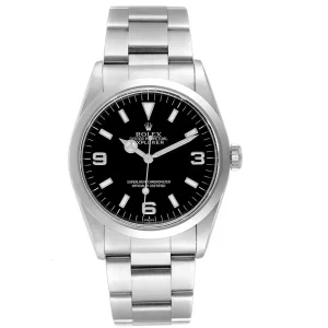 Fake Rolex Explorer I 36 Black Dial Oyster Bracelet Steel Watch 14270