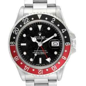 Fake Rolex GMT Master Fat Lady Vintage Coke Black Red Bezel Watch 16760