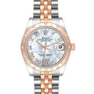 Rolex Datejust 31 Midsize Steel Everose Gold Diamond Ladies Replica 178341