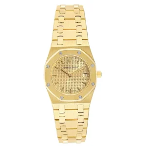 Replica Audemars Piguet Royal Oak Quartz Champagne Dial Ladies Clone 67075
